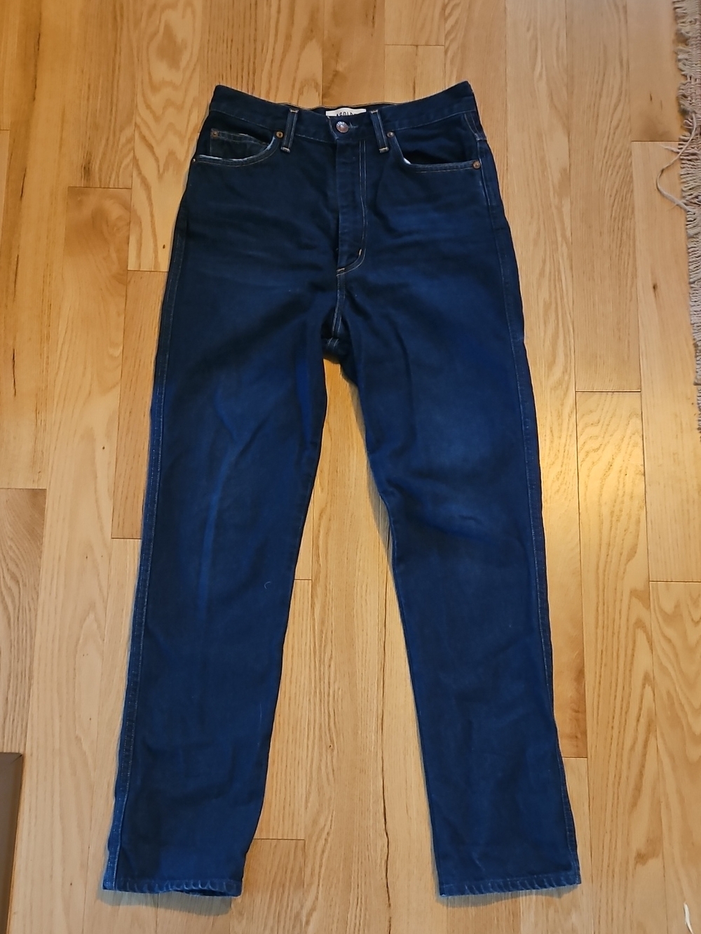 AGOLDE Blue Pinch Waist High Rise Kick Flare Jeans